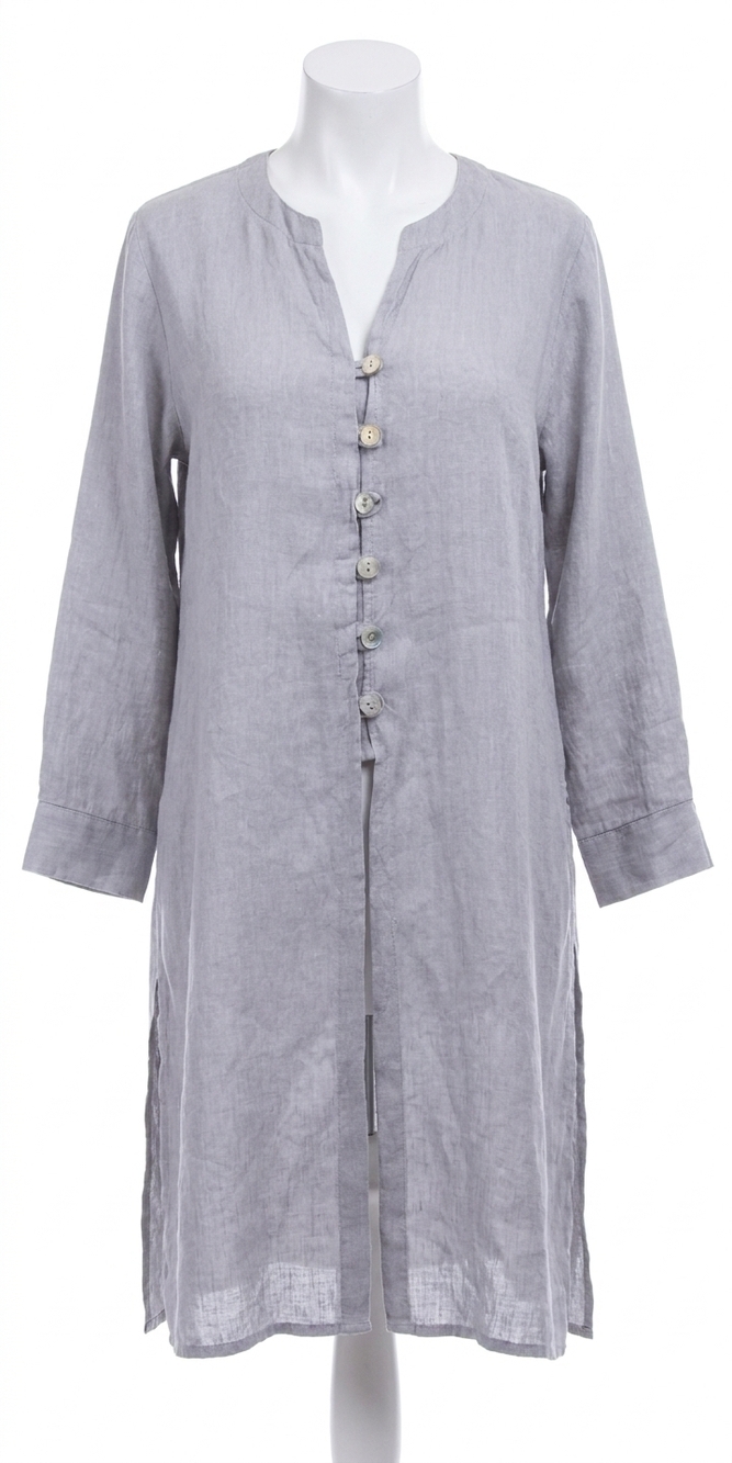 NEW GIGI MODA tazia button fornt tunic in gray